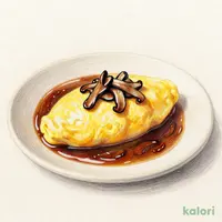 きのこのオムレツ・ペリグーソース
