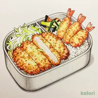 特撰ヒレ・海老弁当