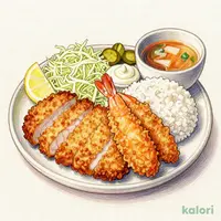 青森県産 雪乃国ロースかつ・大海老フライ御膳