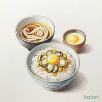牡蠣丼と麺（お得な茶碗むし付）