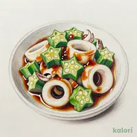 いかとオクラのたまり醤油和え