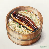 うなぎひつまぶし（半身）と麺
