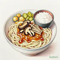 たっぷりきのこの釜玉あんかけきしめん和膳