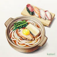 なべ焼うどん寿司和膳(菜彩鶏)