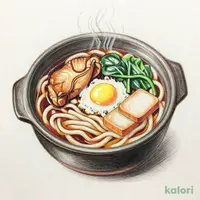 なべ焼うどん（ごはん付）(純和鶏)