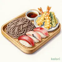寿司天ざるそば和膳【5貫】（中部寿司・東部）