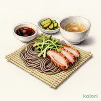 鴨と水菜のハリハリそば寿司和膳