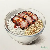 黒豚の炙り肉まぶしと麺