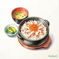 いくらと本ずわい蟹釜めし和膳
