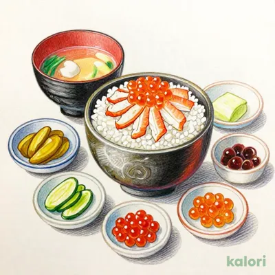 いくらと本ずわい蟹釜めし定食