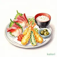 Sashimi and Tempura Set Meal