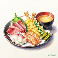 お刺身天ぷら定食（東部・西部）