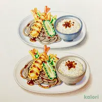 ざるそば（２段）お好みランチ（天ぷらミニ丼）