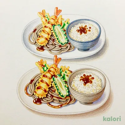 ざるそば（２段）お好みランチ（天ぷらミニ丼）