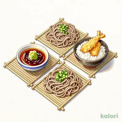 ざるそば（３段）お好みランチ（天ぷらミニ丼）