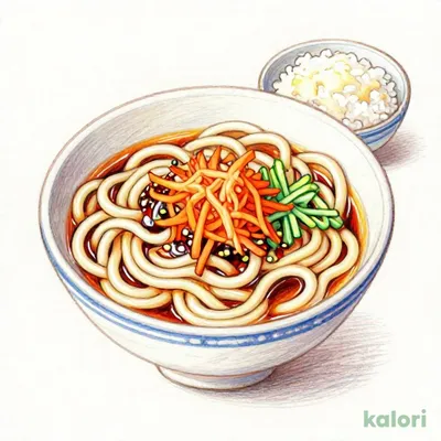 Tamari Soy Sauce Udon with Grated Daikon and Mini Tempura Bowl