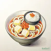 Grated Yam Udon with Mini Whitebait and Salmon Roe Bowl