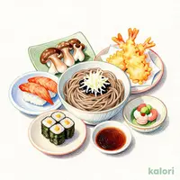 なめこおろしそば寿司和膳