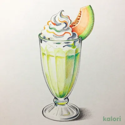 Melon Shake with Fresh Melon