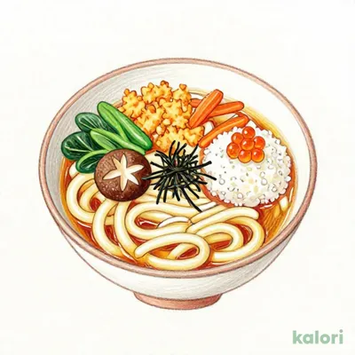 五目うどんお好みランチ（しらすといくらミニ丼）