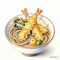 大海老と真あなごの梅おろしそば　温・冷