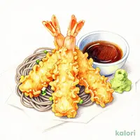 Large Shrimp Tempura Dipping Soba (2 pcs)