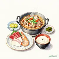 宮崎牛味噌すき鍋とお刺身御膳