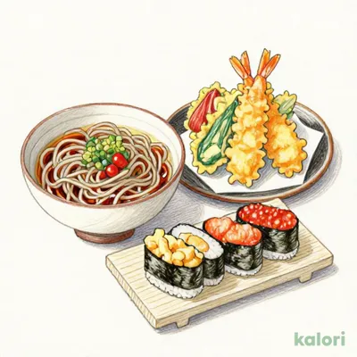 寿司天ざるそば和膳【5貫】（東部・西部）
