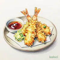 海老の天ぷら盛合せ