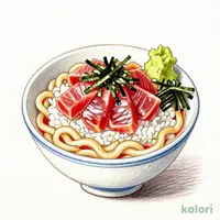 漬けまぐろ丼と麺