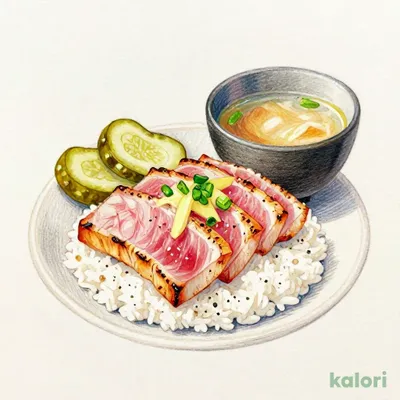 炙りまぐろ塩たたき定食