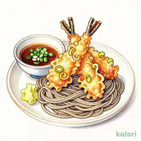 真あなご天ざるそば（２段）