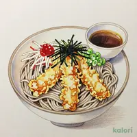 純和鶏　とり天梅おろしそば　冷