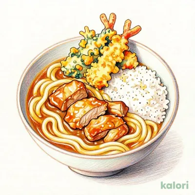 純和鶏カレーきしめん・うどん天ぷら定食