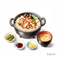菜彩鶏釜めし定食