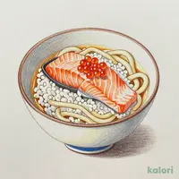 Harakomeshi (Salmon & Roe Rice) and Noodles