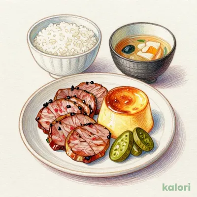 Beef Tongue Set Meal (5 pcs) with Chawanmushi