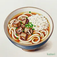 Motsunikomi Udon (Offal Stew Udon) with Rice