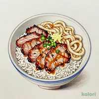 Grilled Pork Rice Bowl and Noodles