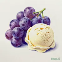Nagano Purple Grapes with Vanilla Ice Cream
