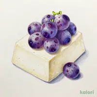 Nagano Purple Grape Annin Tofu (Almond Jelly)