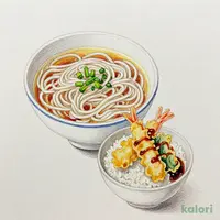 涼風絹うどんお好みランチ（天ぷらミニ丼）