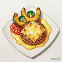秋の彩りパンプキンハンバーグ