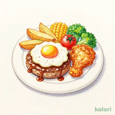 Kids' Plate (Fried Egg Hamburger Steak & Chicken)