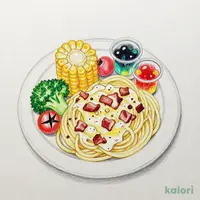 Kids' Carbonara Pasta Plate