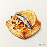 オニオンアンチョビとオレンジのパイ