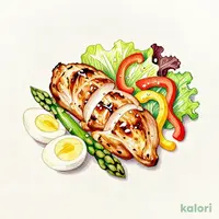 Grilled Chicken and Colorful Vegetable Salad