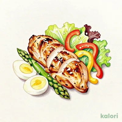 グリルチキンと彩り野菜のサラダ