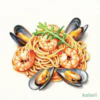 シーフードとイセエビソース リングイネパスタ