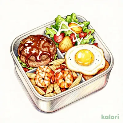 Hamburger Steak with Black Demi-Glace Sauce (with 3 Bread Rolls)